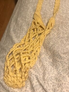 Knit crossbody strap canteen holder